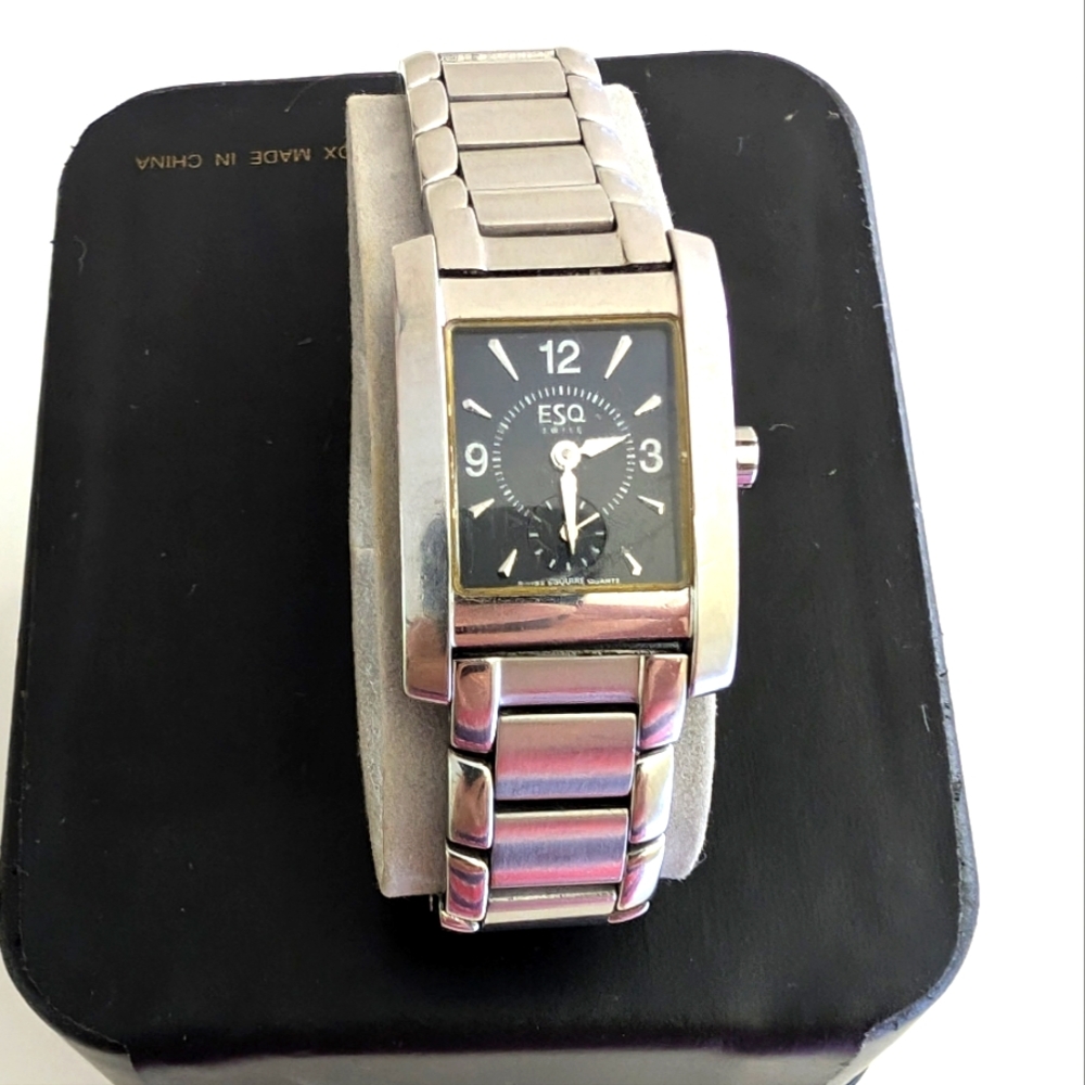 🇨🇭ESQ ESQUIRE MODEL 100618 SWISS MADE DESIGN LADIES RECTANGULAR WATCH